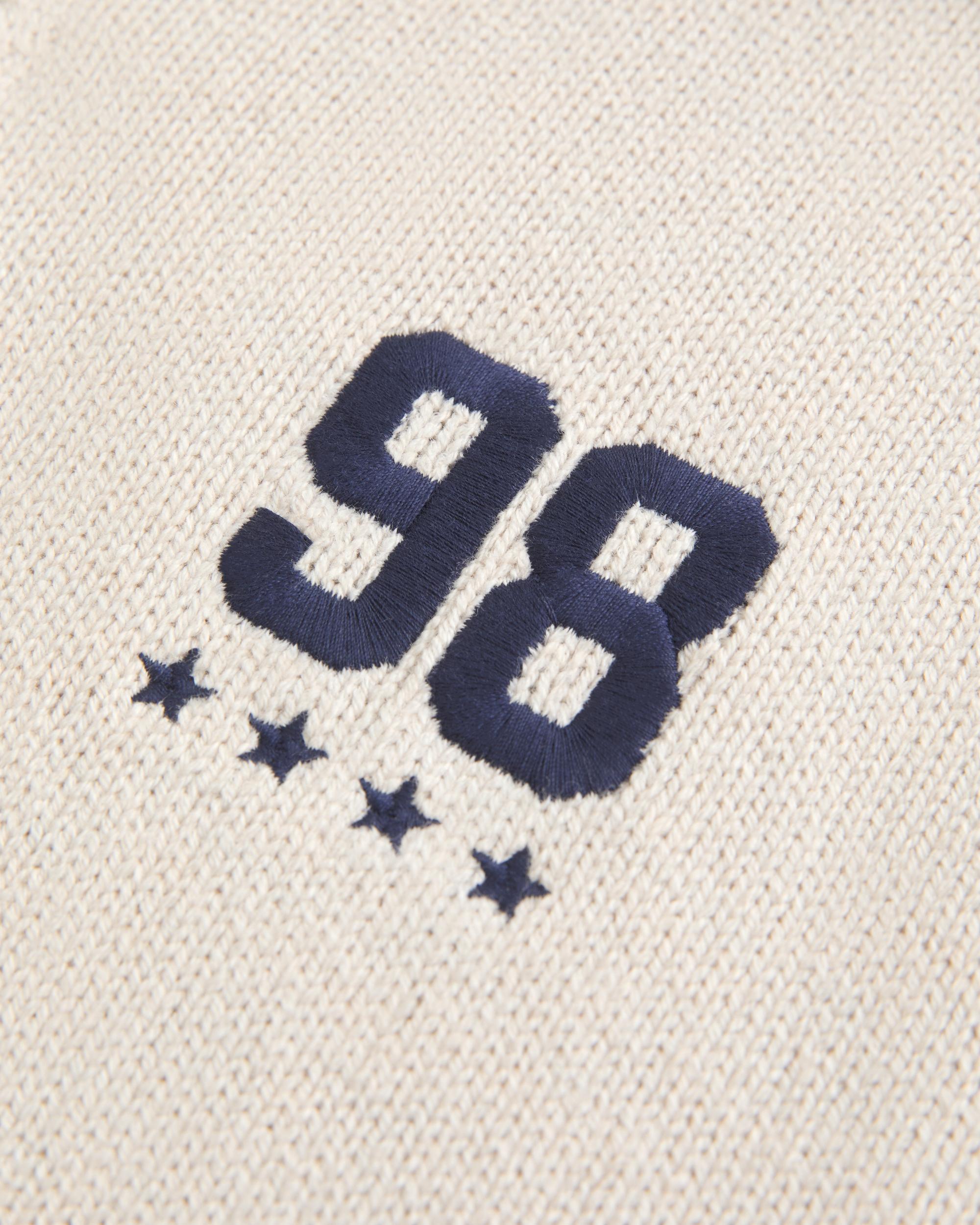 Oversized Half-Zip Graphic Sweater Product Image