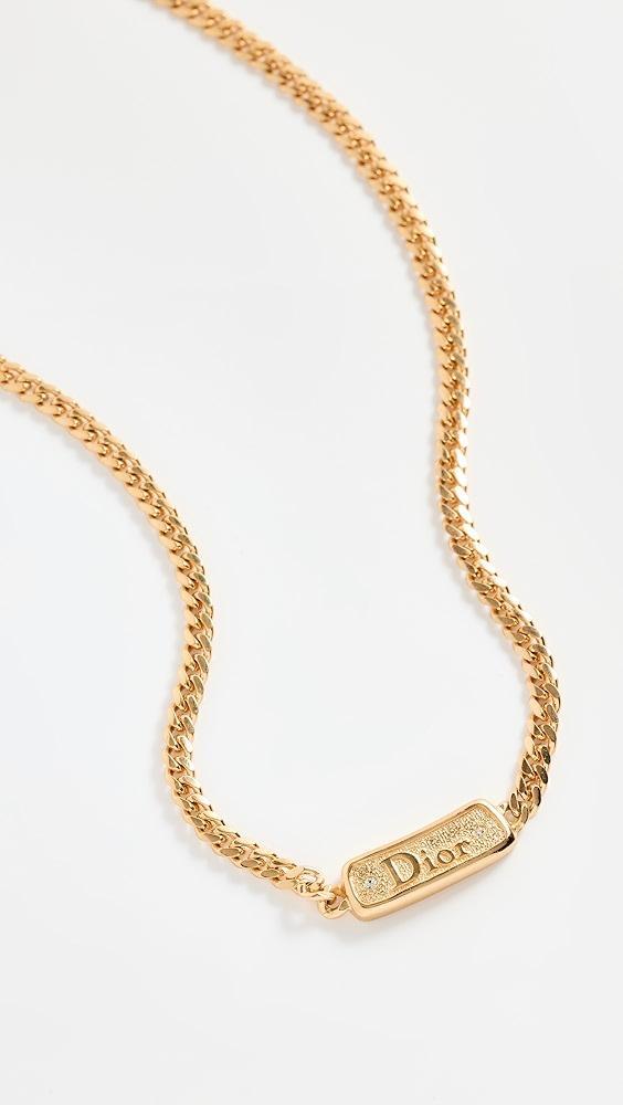 What Goes Around Comes Around Dior Gold Crystal Necklace | Shopbop Product Image