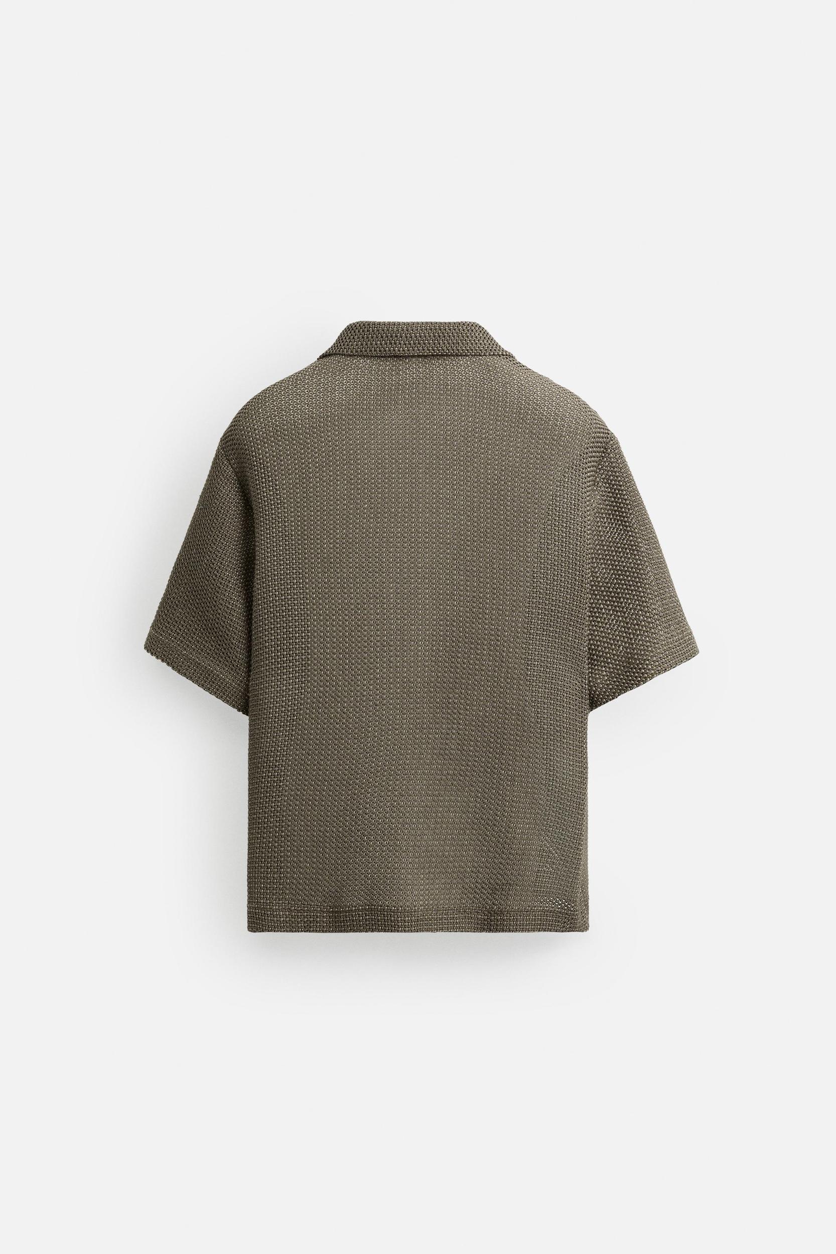 OPEN WEAVE TEXTURED SHIRT Product Image