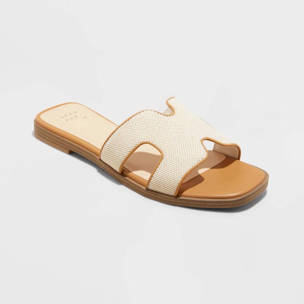 Womens Nina H-Band Slide Sandals - A New Day Khaki 10 Product Image