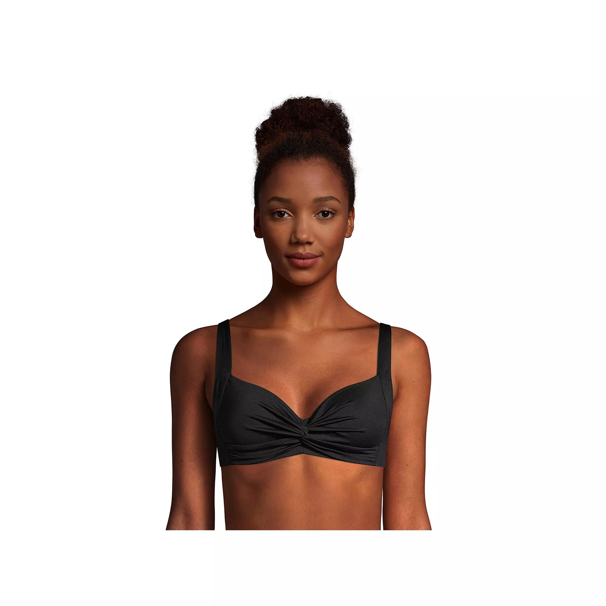 Women's Lands' End Sweetheart Twist-Front Underwire Bikini Top,  Product Image