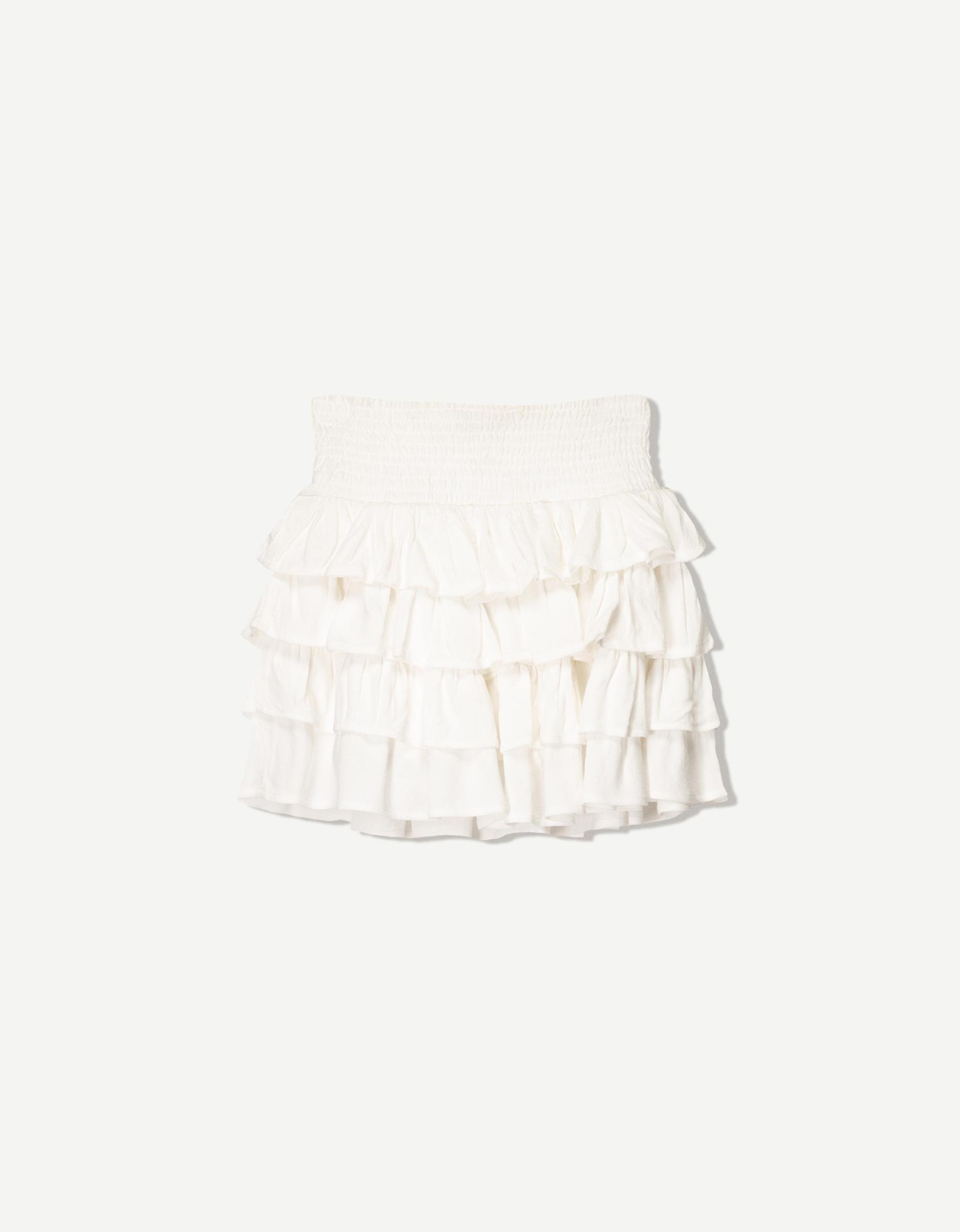 Mini skirt with ruffles Product Image