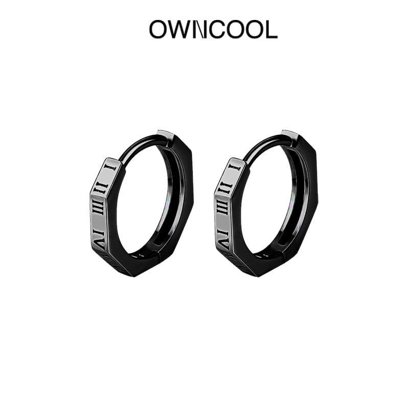 Roman Numeral Hoop Earring Product Image