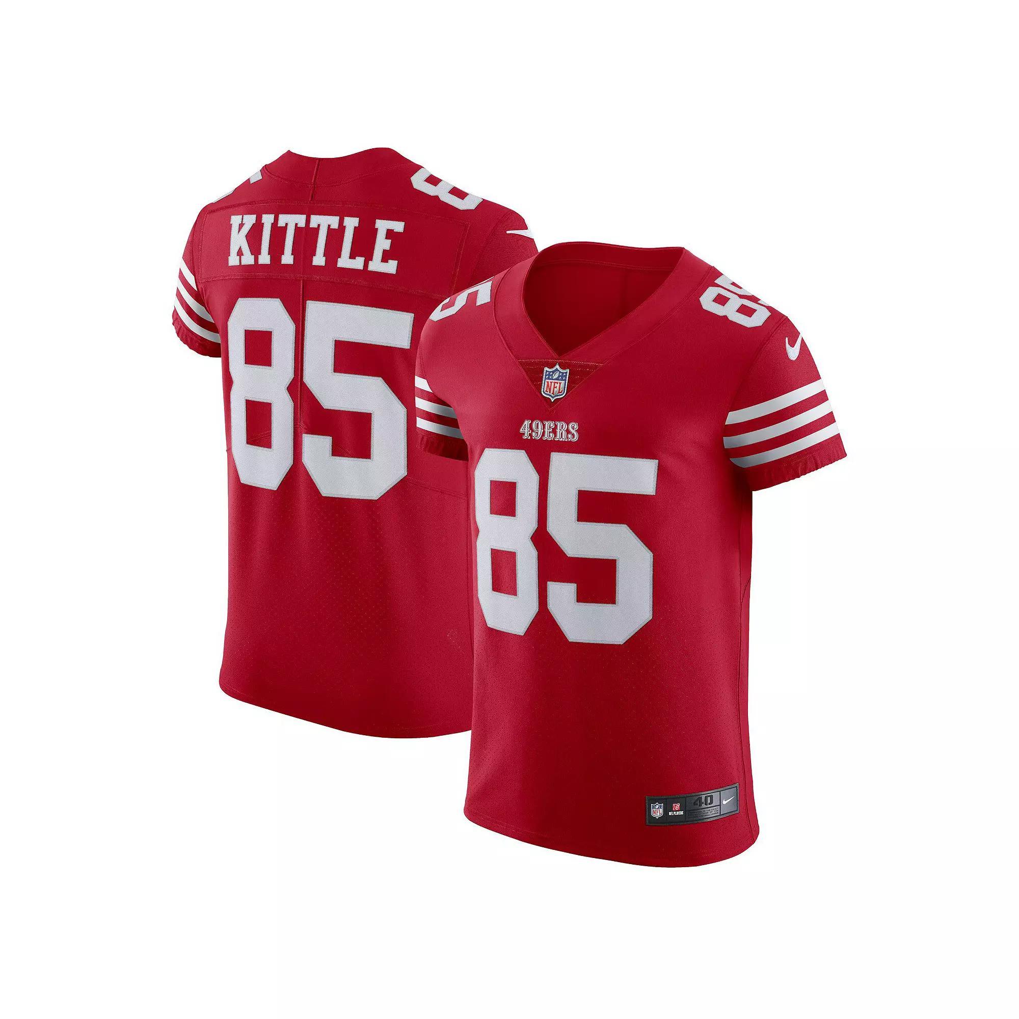 Men's Nike George Kittle Scarlet San Francisco 49ers Vapor Elite Jersey,  Product Image
