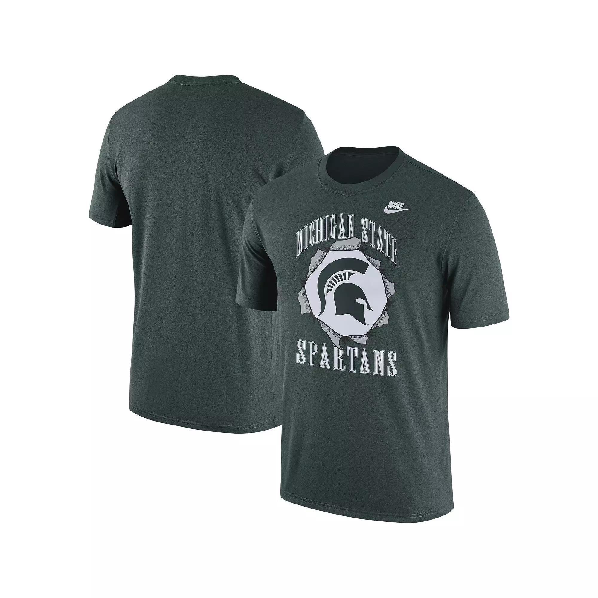Men's Nike Green Michigan State Spartans Campus Back to School T-Shirt, Size: Medium Product Image