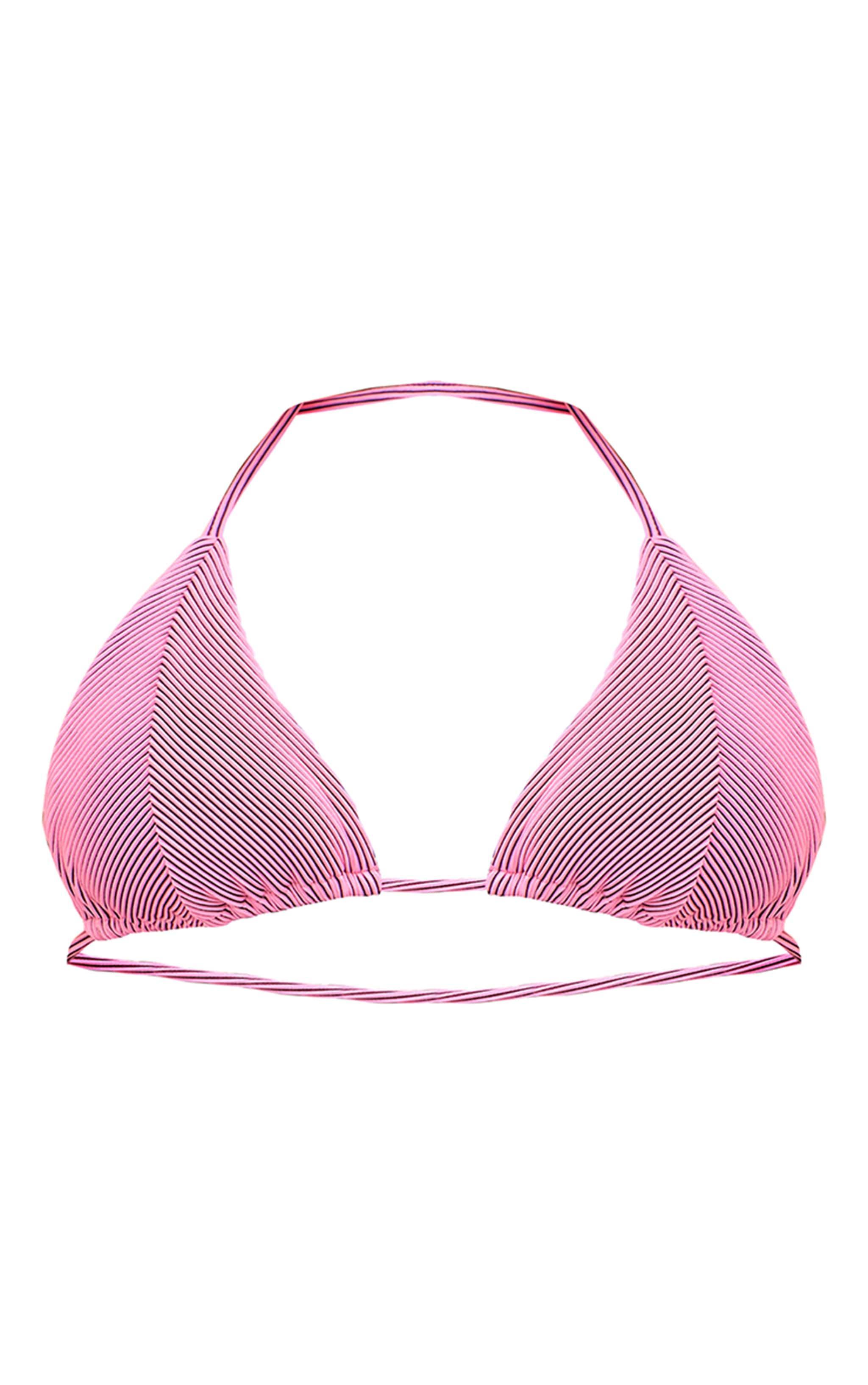 Plus Pink Textured Bikini Top Product Image