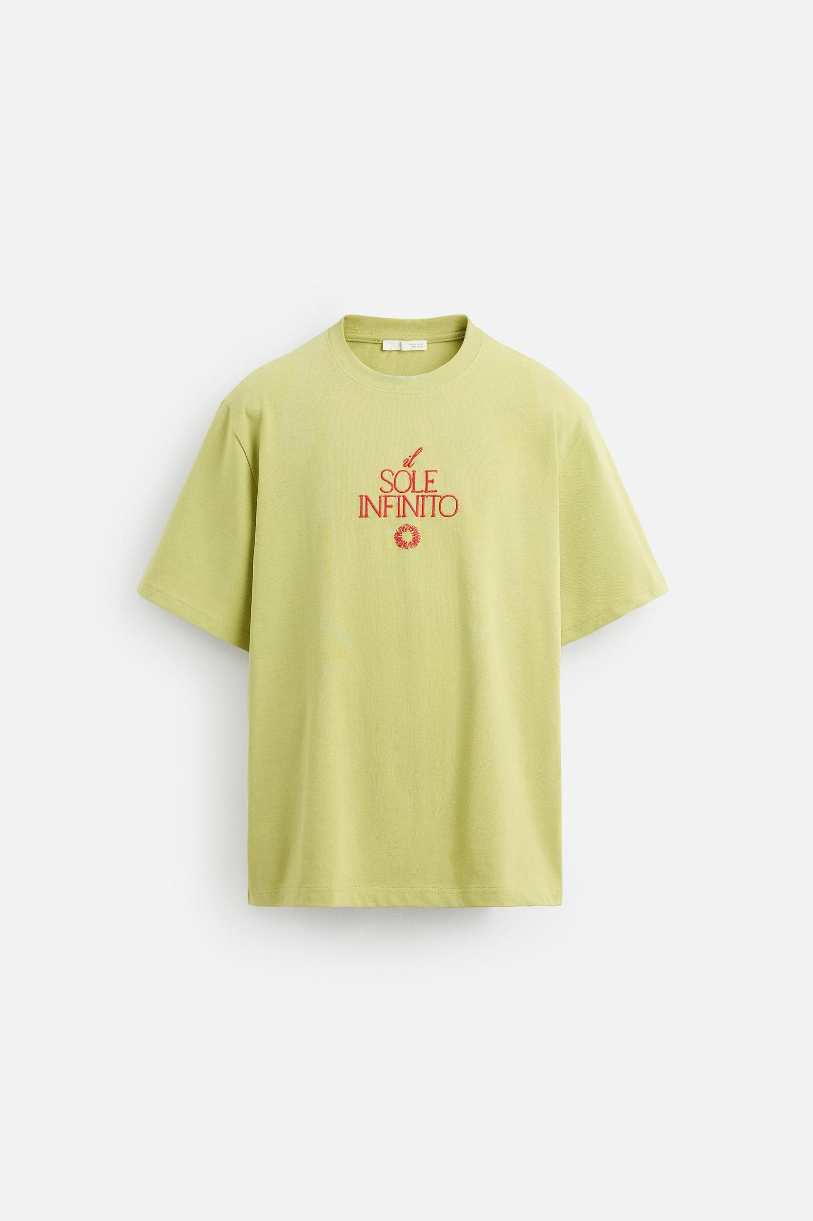 EMBROIDERED TEXT T-SHIRT Product Image