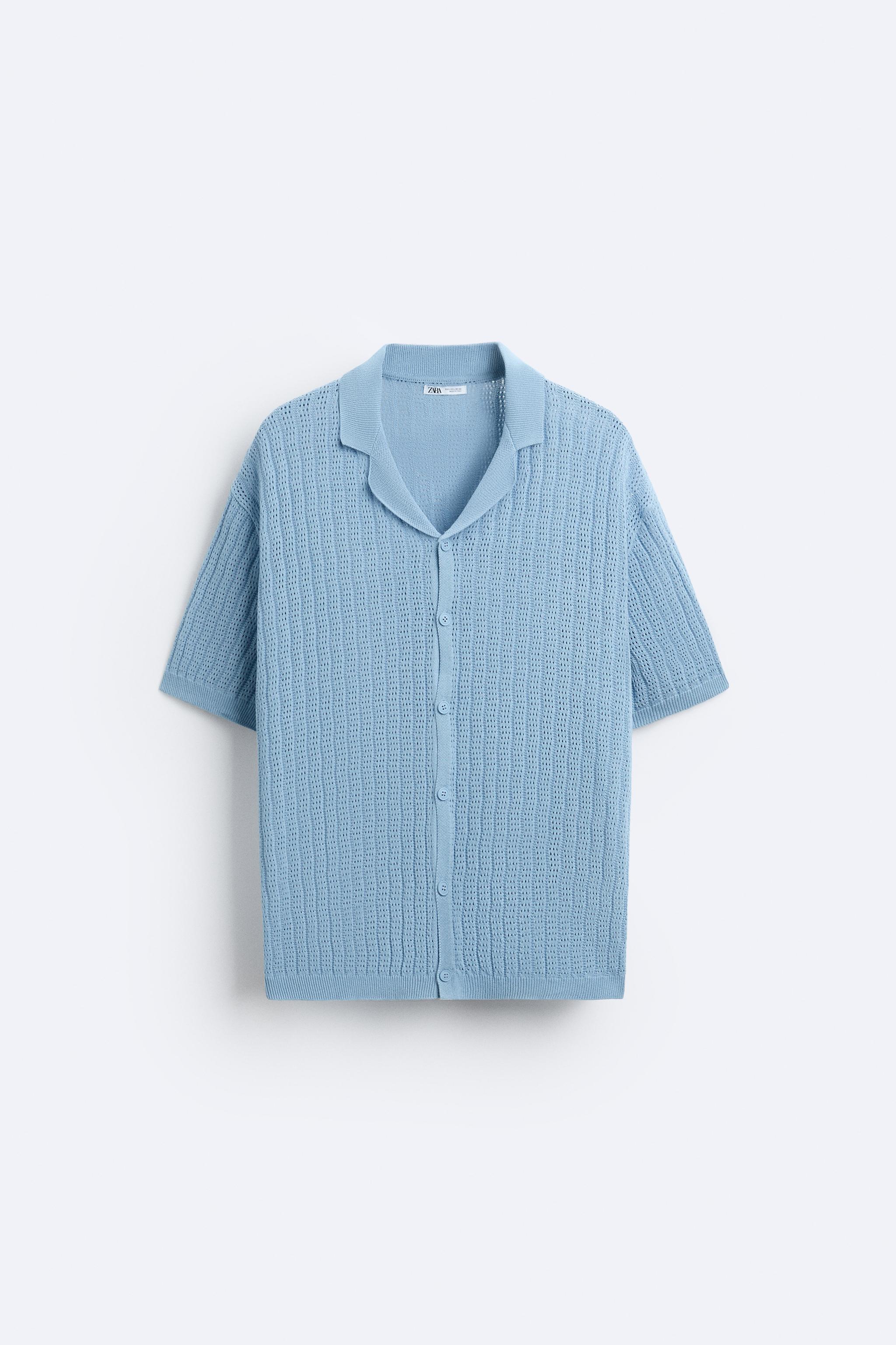 TEXTURED WEAVE KNIT SHIRT Product Image