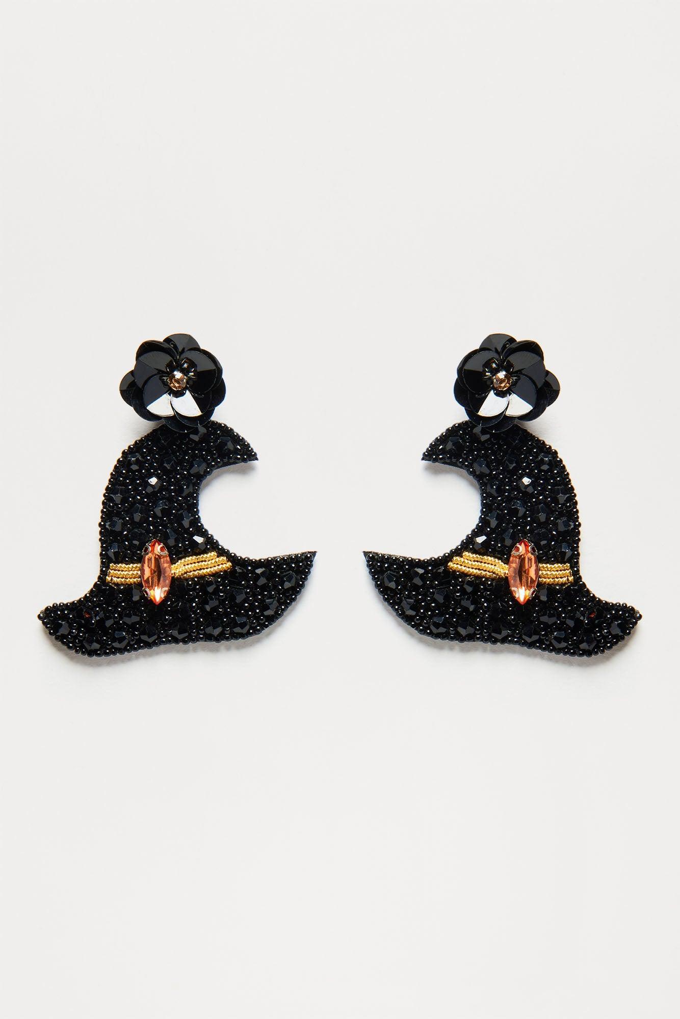 Not Your Basic Witch Earrings - Black Product Image