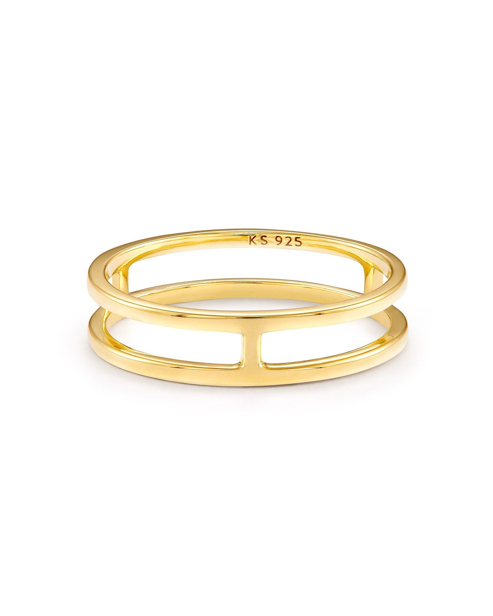 Bennett Double Band Ring in Sterling Silver Product Image