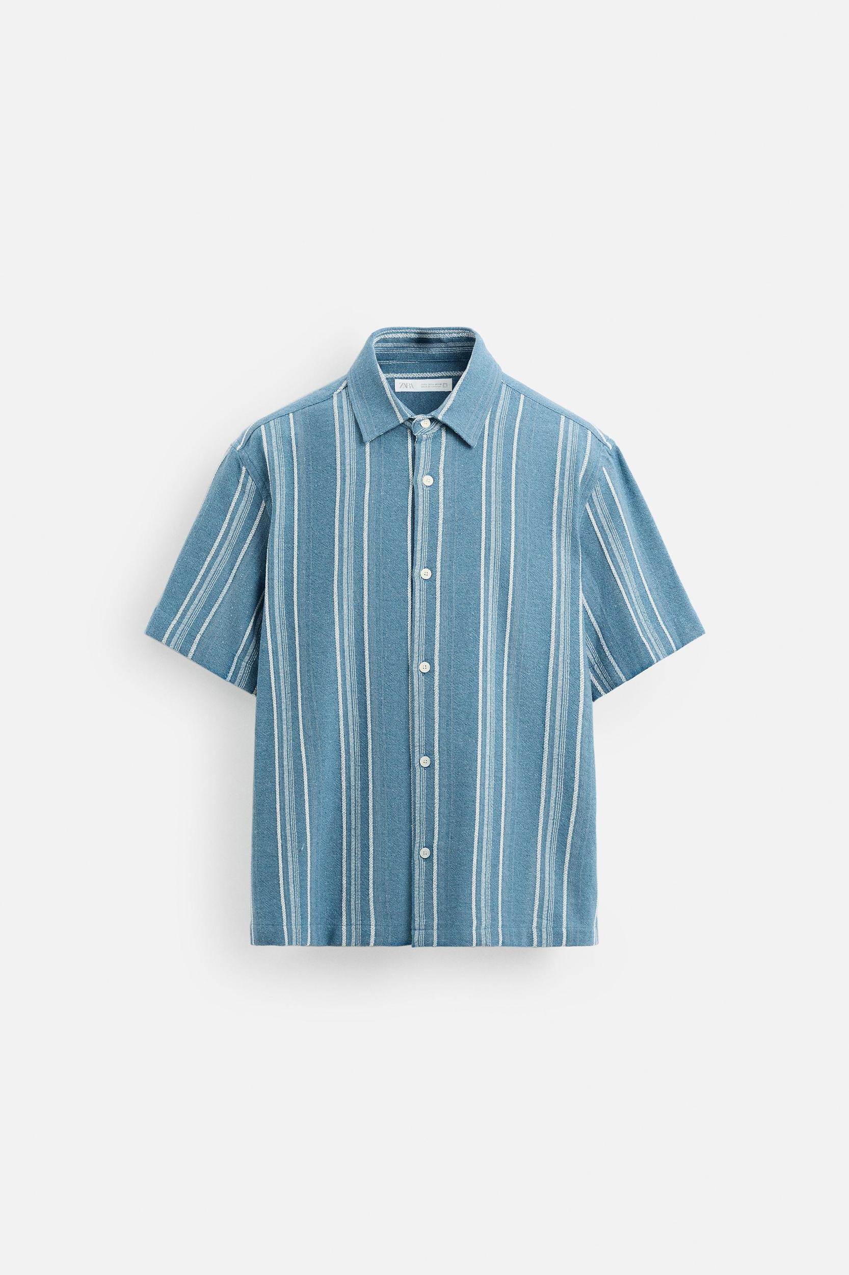TEXTURED STRIPED SHIRT Product Image