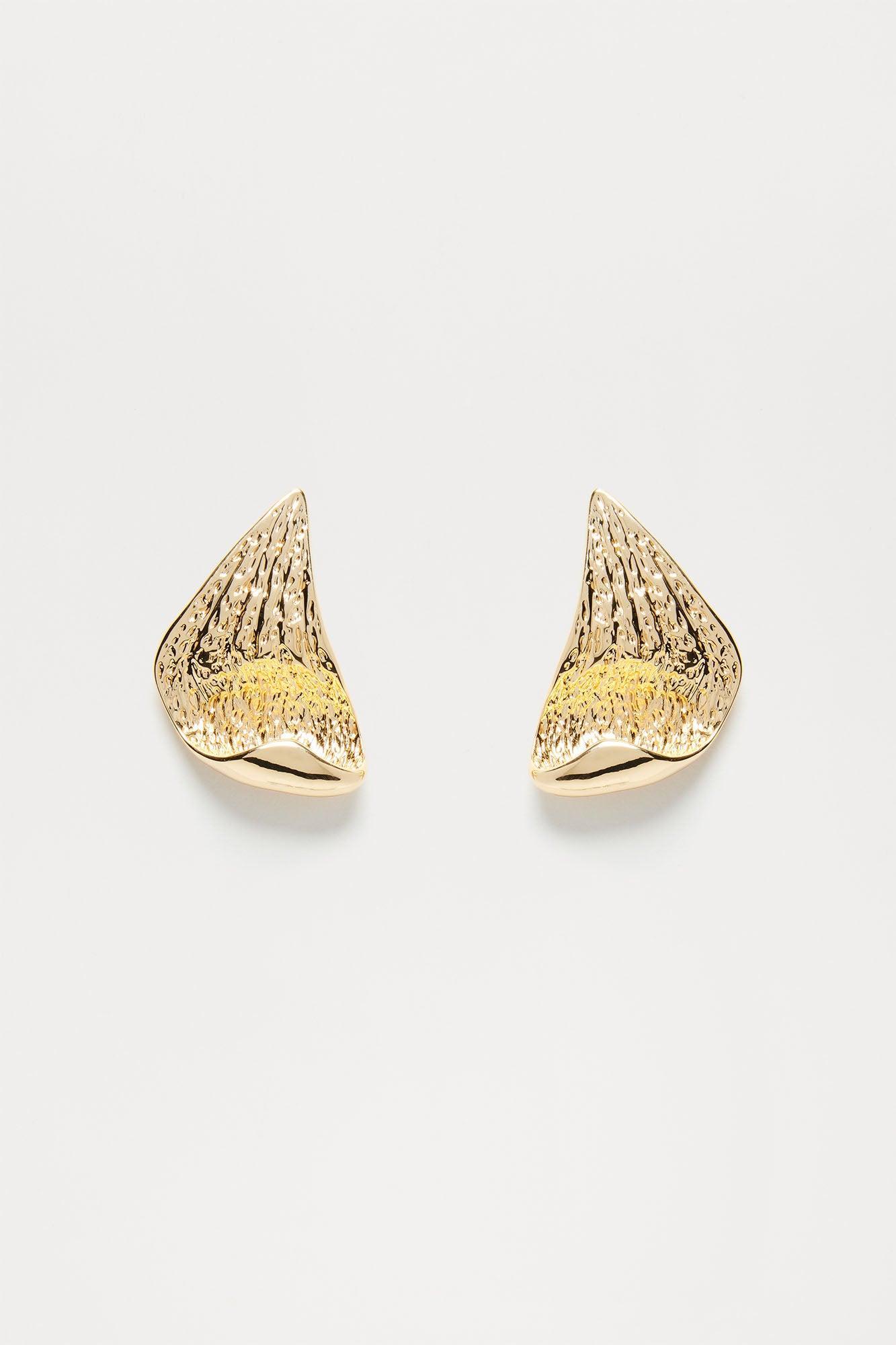 Florence Fountain Hoop Earrings - Gold Product Image