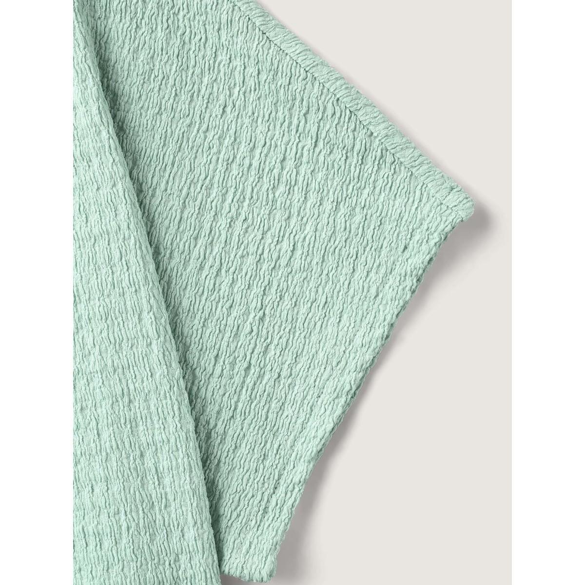 Plus Size Textured Relaxed Fit Dolman Sleeve T-Shirt Greenbean Women Leisure Texture Round Neck Loose Casual T-shirts BloomChic 22-24/3X Product Image