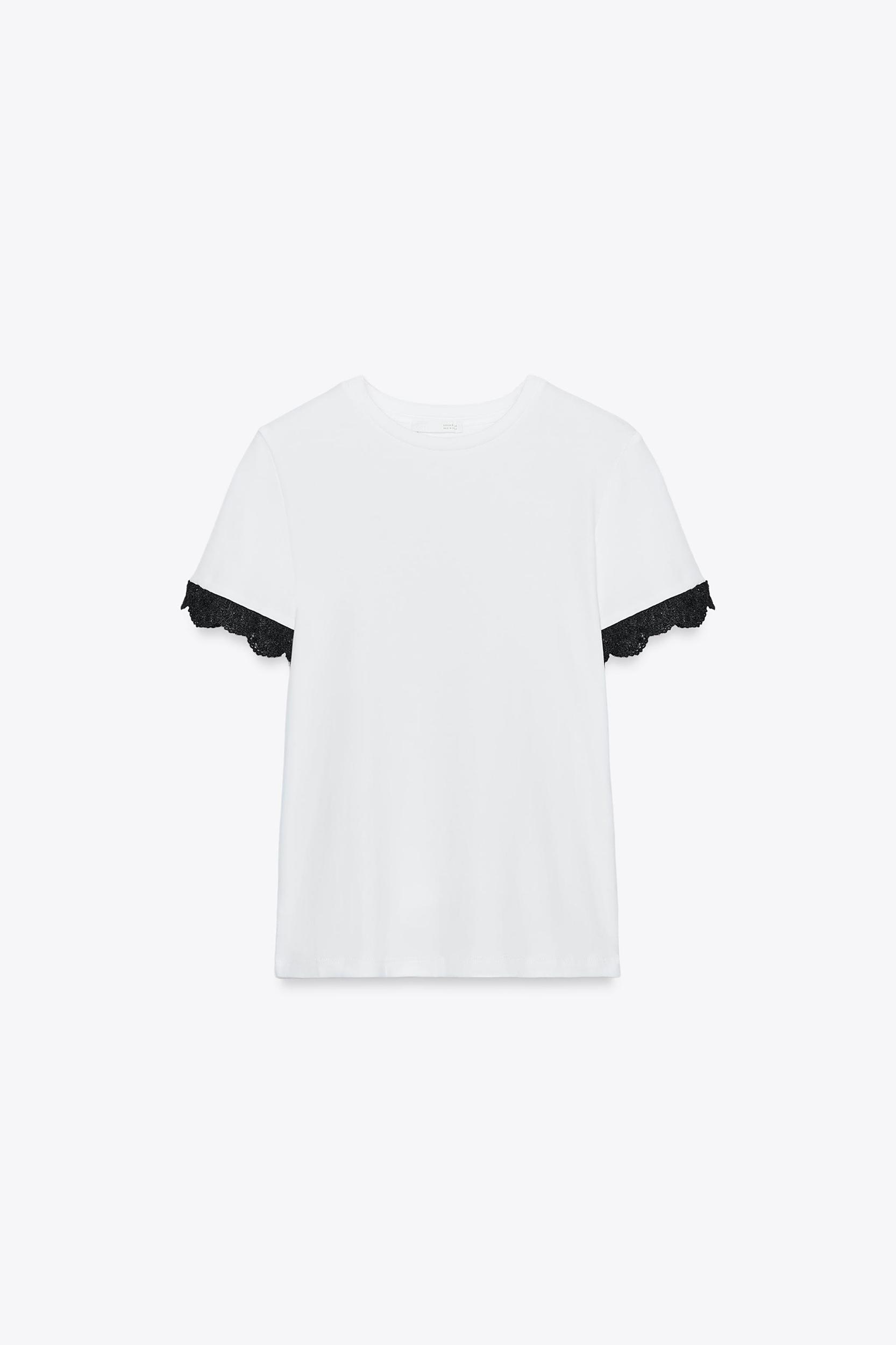 LACE SLEEVE T-SHIRT Product Image
