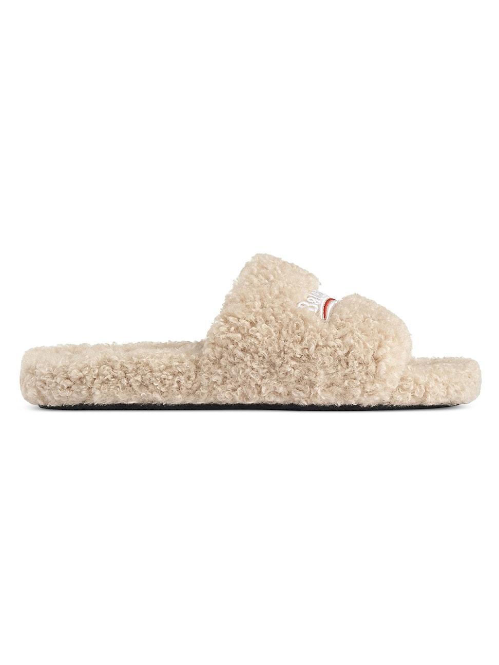 Mens Furry Slide Sandals Product Image