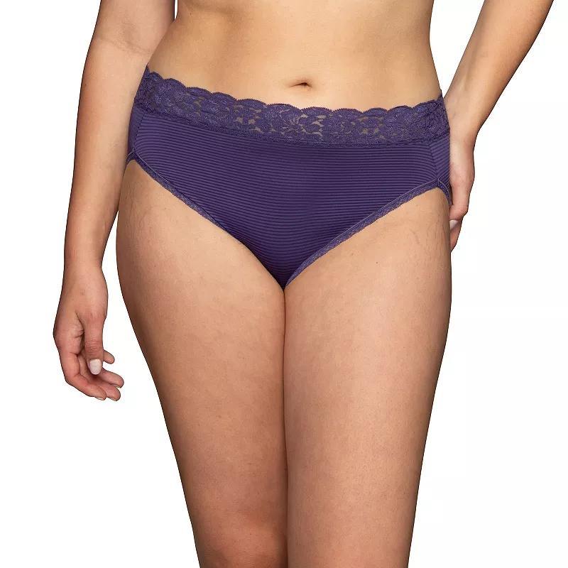 Womens Vanity Fair Lingerie Flattering Lace Hi-Cut Panty 13280 Product Image