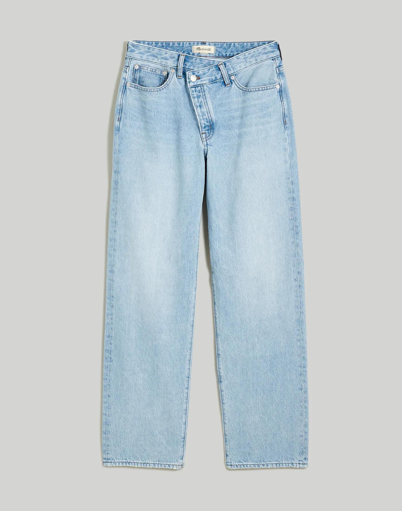 Curvy Low-Slung Straight Jeans in Sevilla Wash: Cross-Tab Edition Product Image