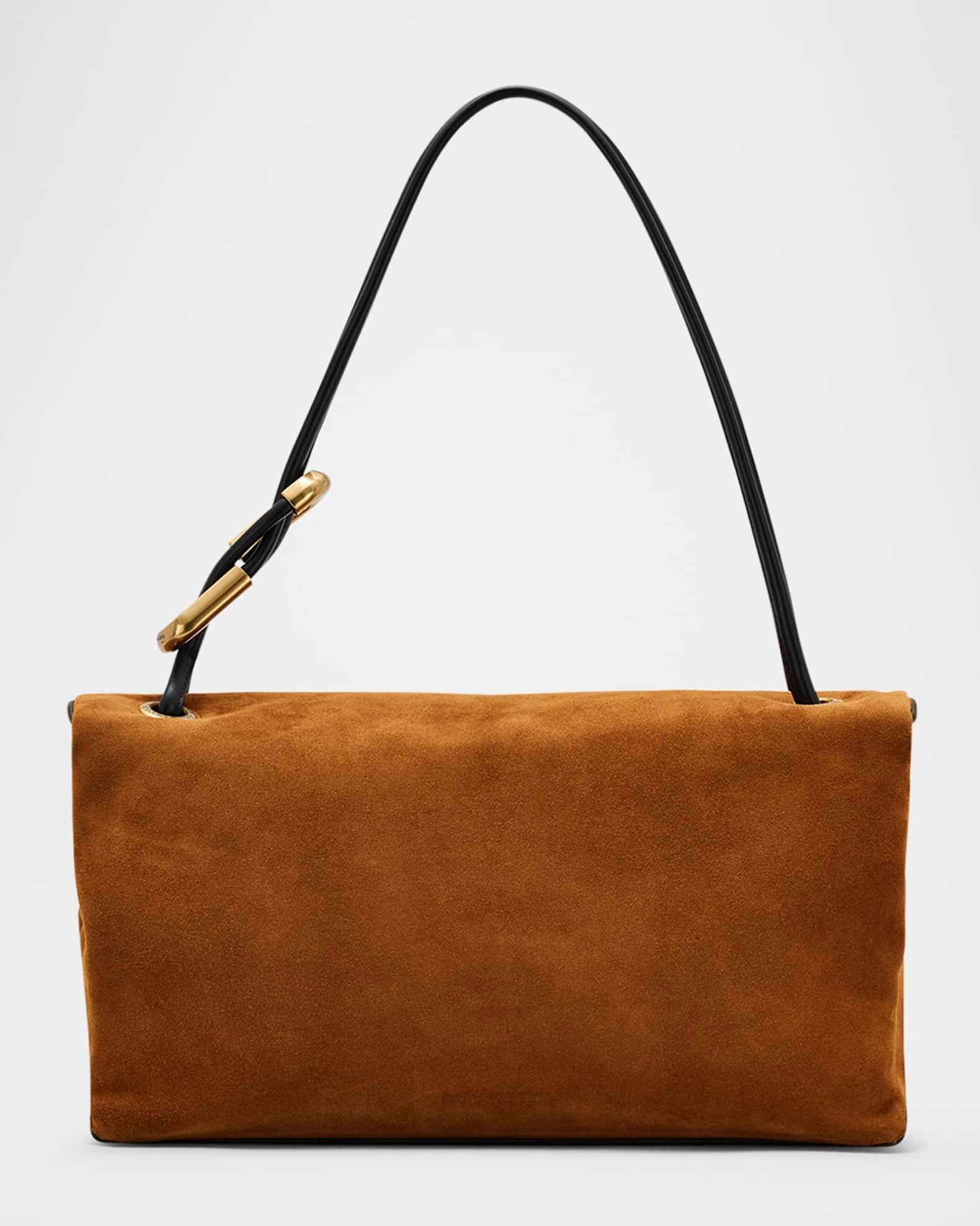 The Large Dual Suede Shoulder Bag  Product Image