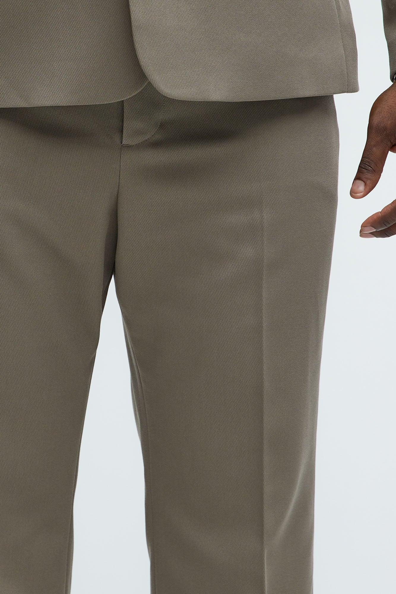 Kevin Twill Textured Straight Trousers - Brown Product Image