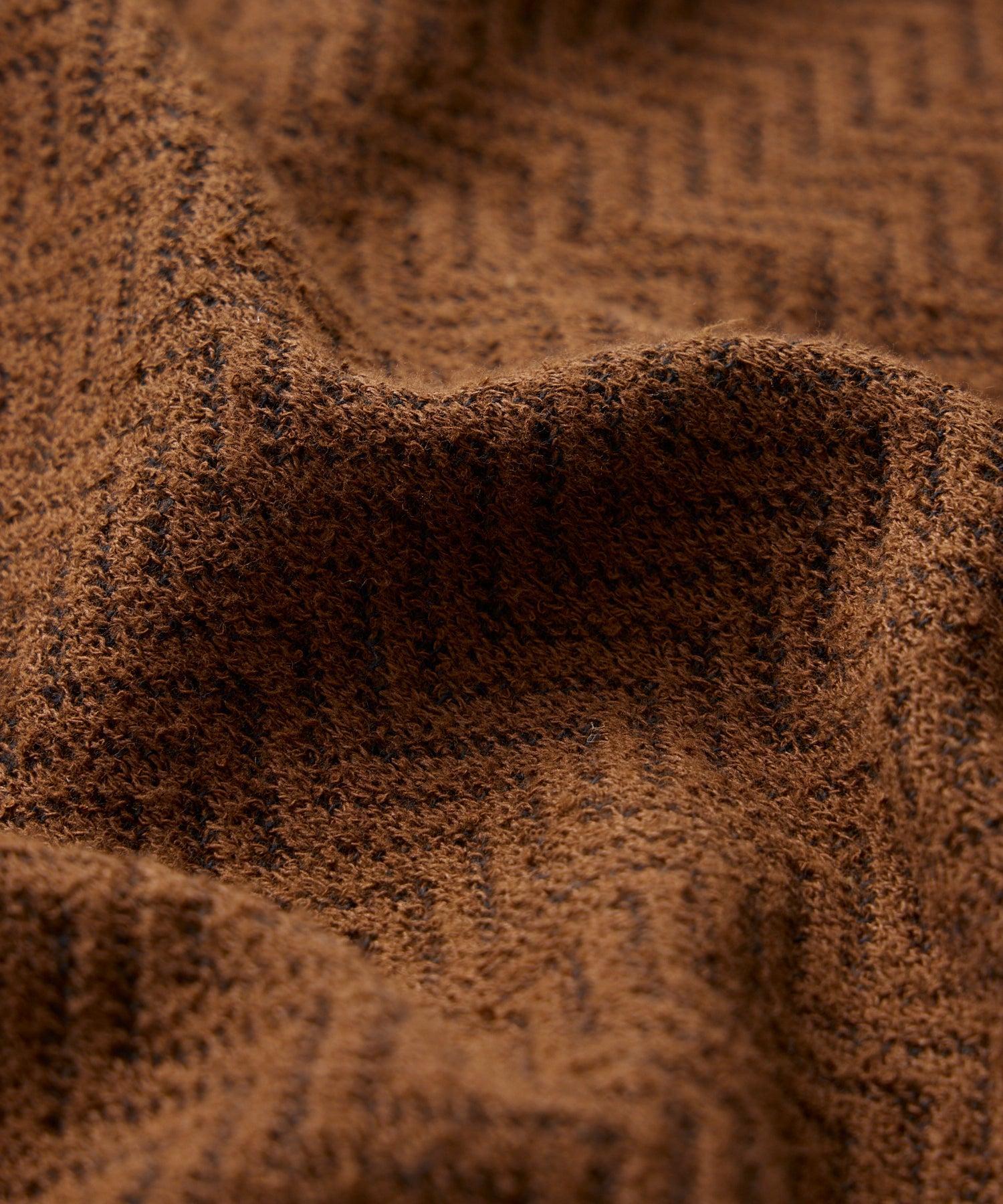 Zigzag Knit Shirt in Coffee Bean Product Image