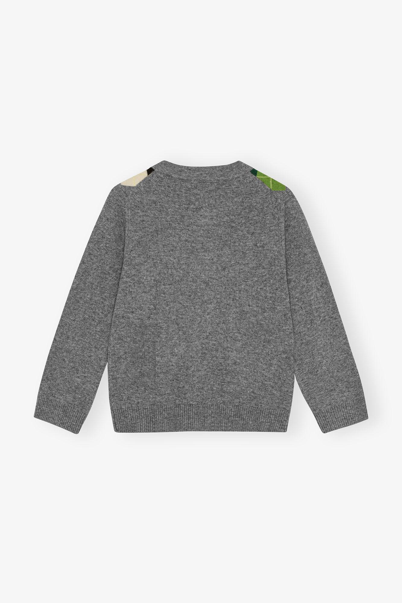 Grey Check Cardigan Product Image