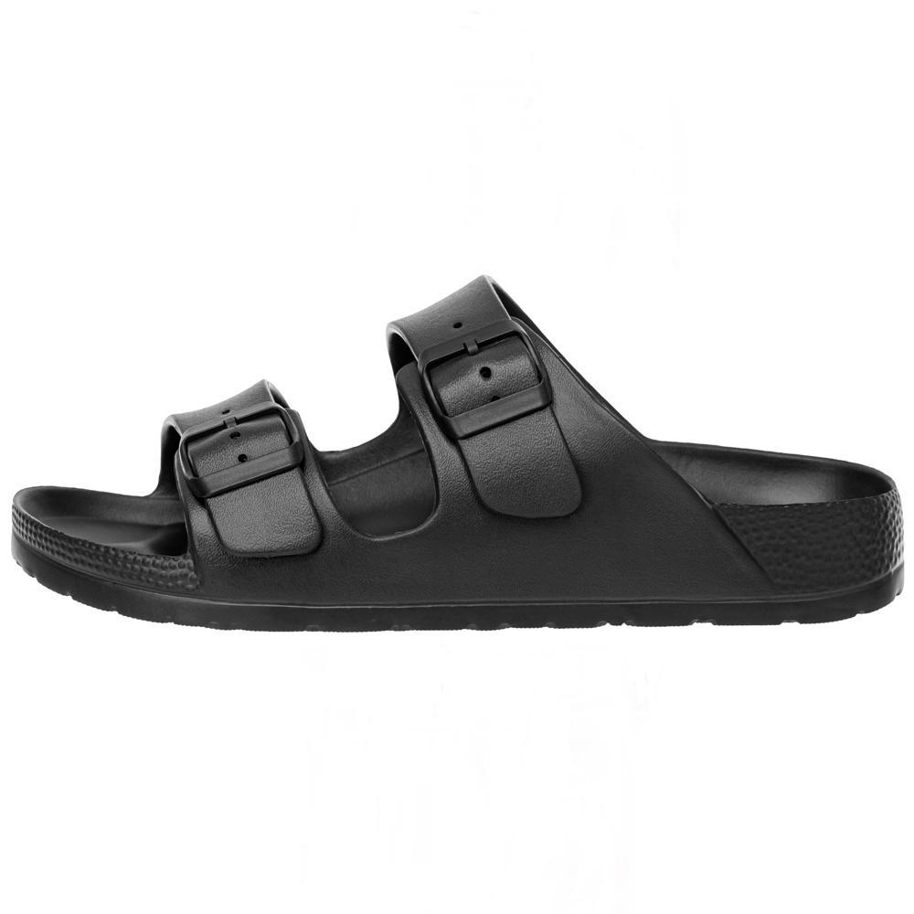 Alpine Swiss Mens Double Strap Slide Sandals EVA Flat Casual Comfortable Shoes Black 9 M US Product Image