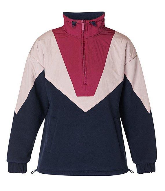 Sweaty Betty Orbit Fleece Color Block Long Sleeve Half Zip Pullover Product Image