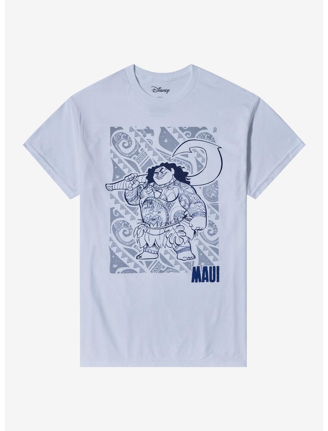 Disney Moana Maui Line Art T-Shirt Product Image