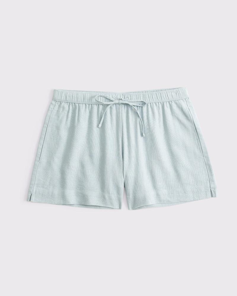 Mid Rise Linen-Blend Pull-On Short Product Image