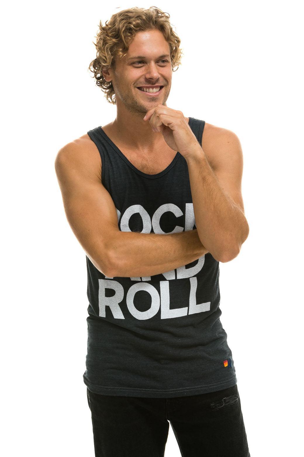 MEN'S ROCK AND ROLL TANK - CHARCOAL Male Product Image