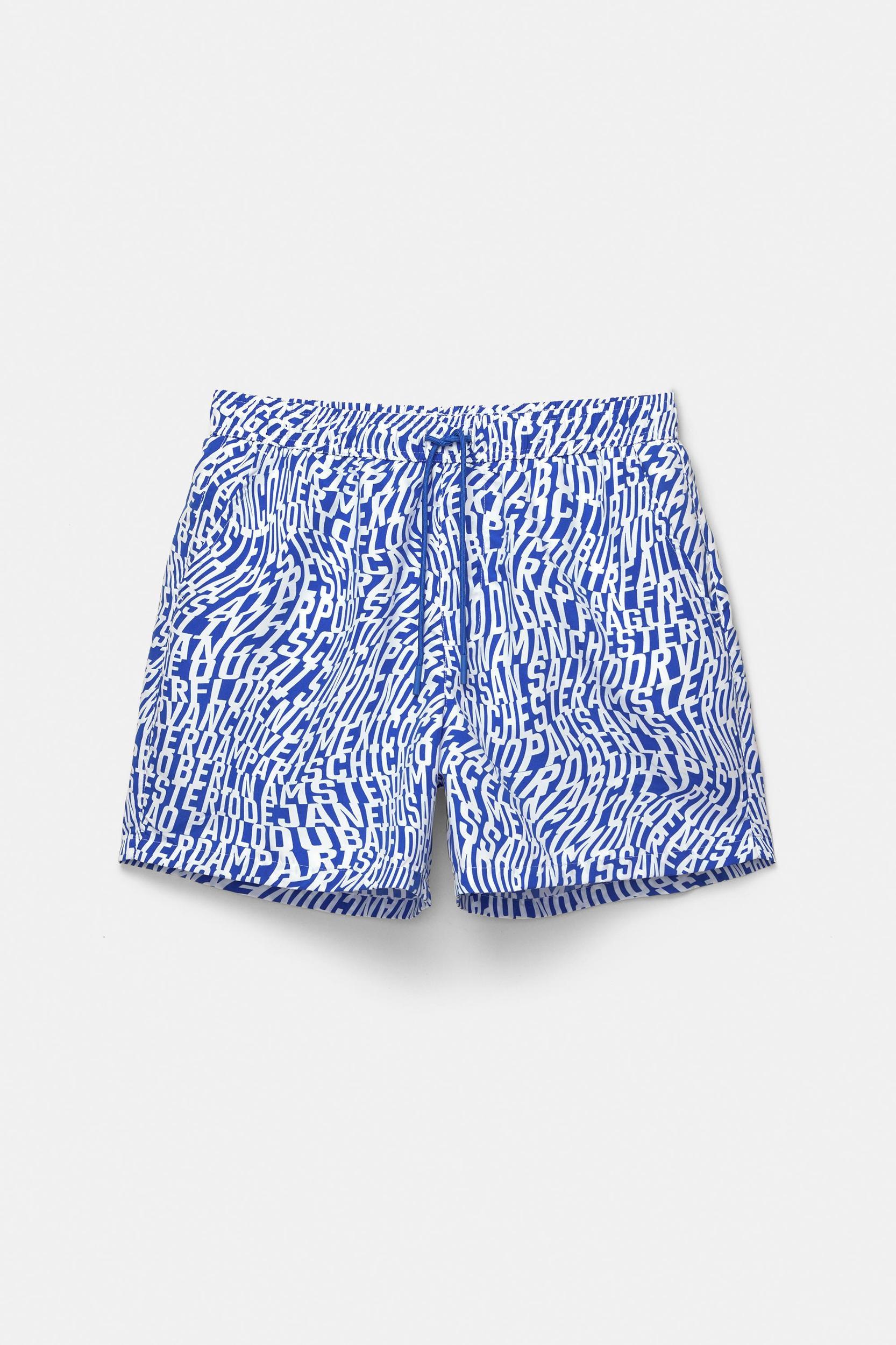 Letter print swimming trunks Product Image