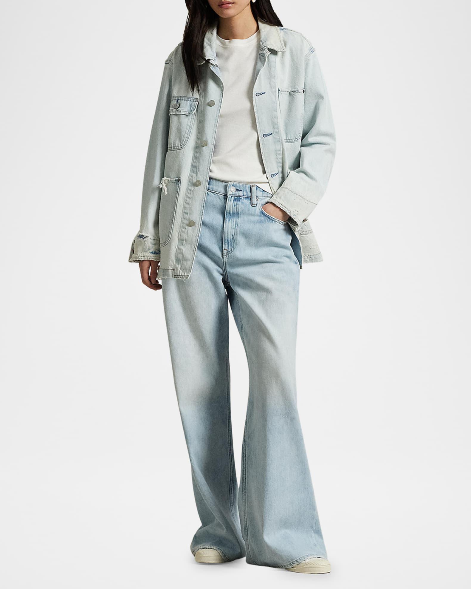 Distressed Denim Utility Jacket Product Image