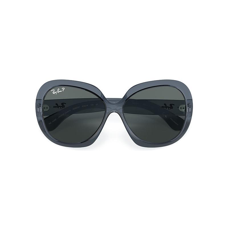 Ray-Ban Jackie Ohh II Transparent Sunglasses Frame Grey Lenses Polarized Product Image