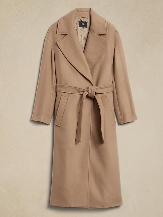 Oversized Wool-Cashmere Wrap Coat Product Image