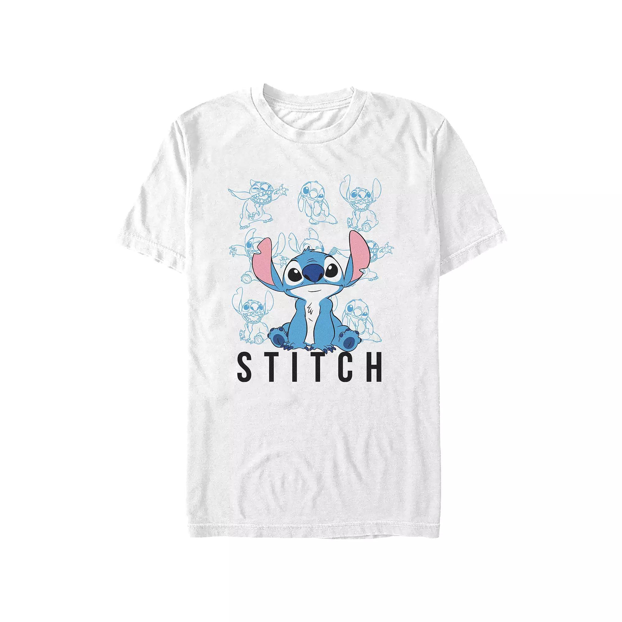 Disney's Lilo & Stitch Multi Poses Stitch Juniors' Boyfriend Graphic Tee, Women's,  Product Image