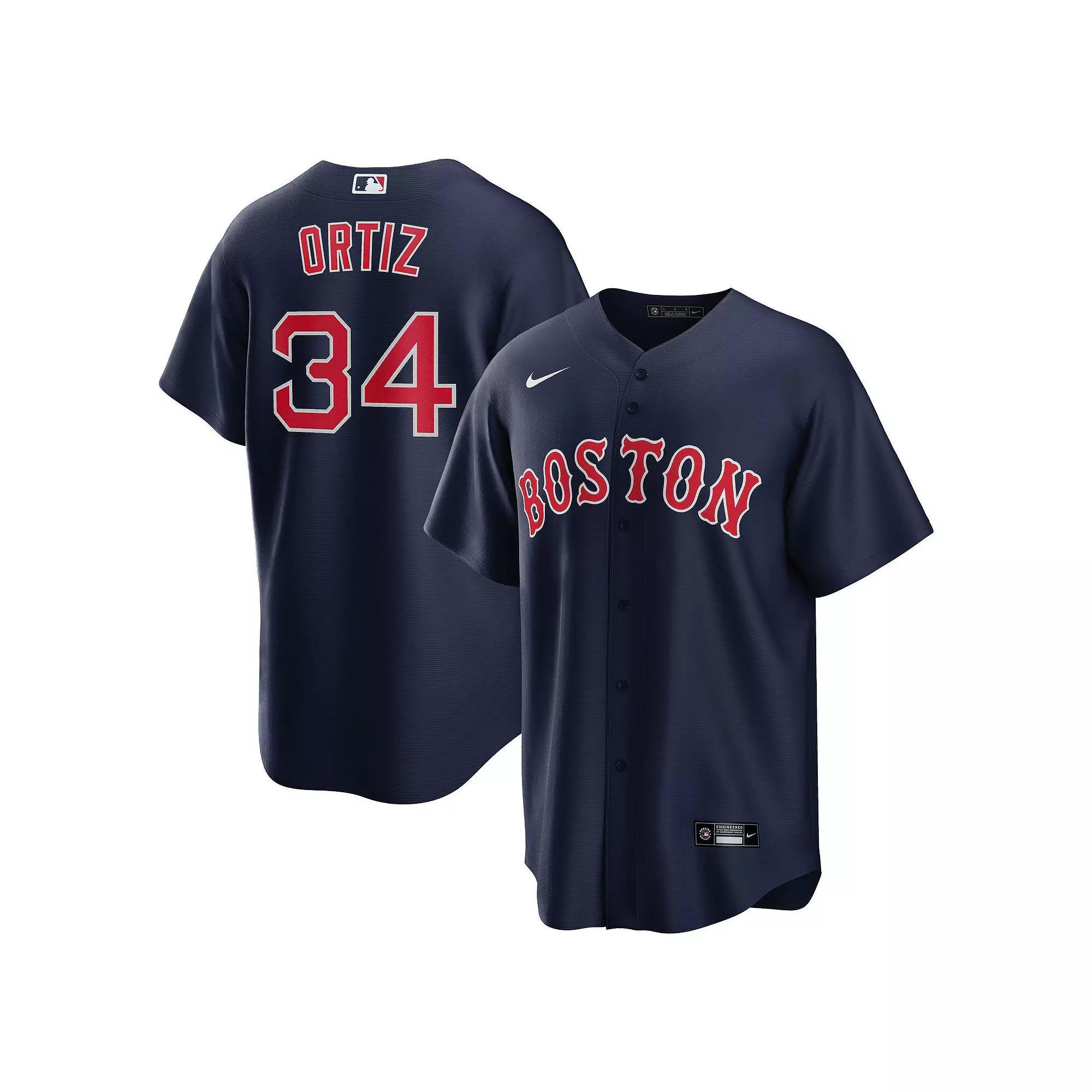 Men's Nike David Ortiz Navy Boston Red Sox Alternate Replica Player Jersey, Size: Medium, Blue Product Image
