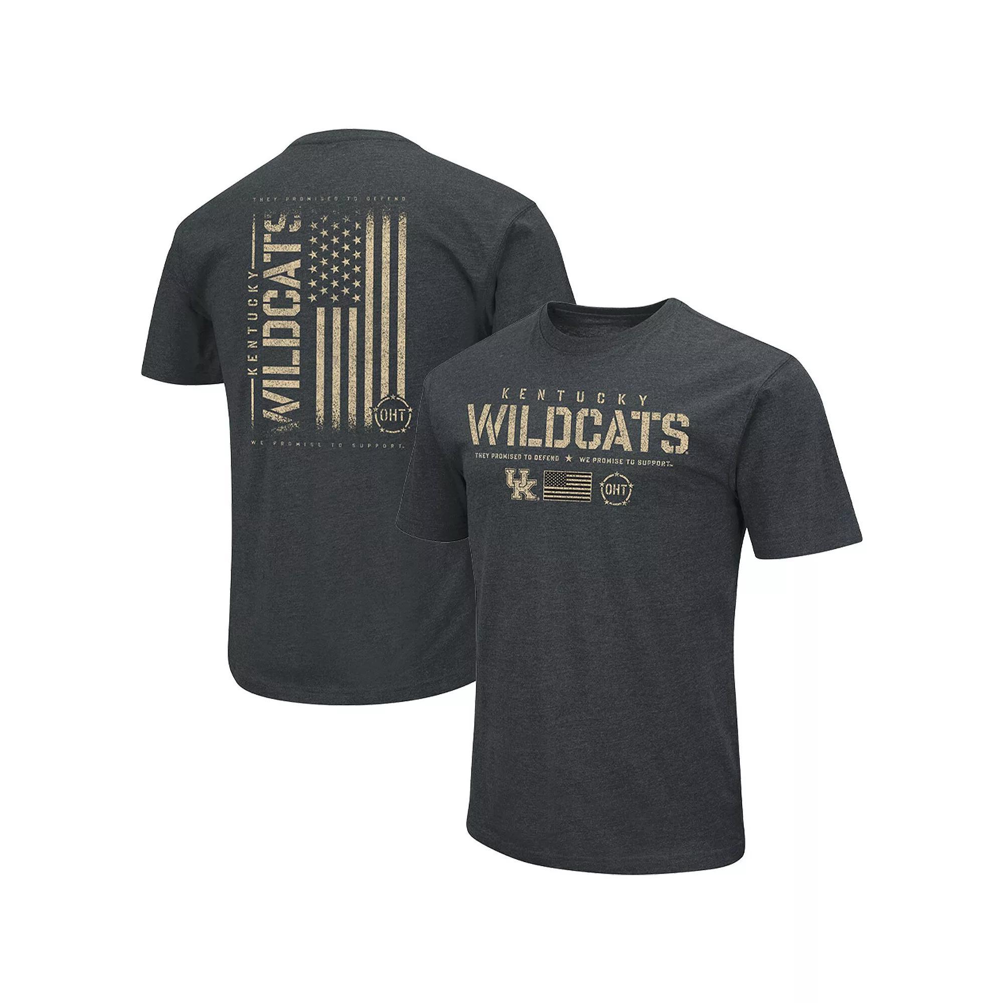 Men's Colosseum Heathered Black Kentucky Wildcats OHT Military Appreciation Flag 2.0 T-Shirt,  Product Image
