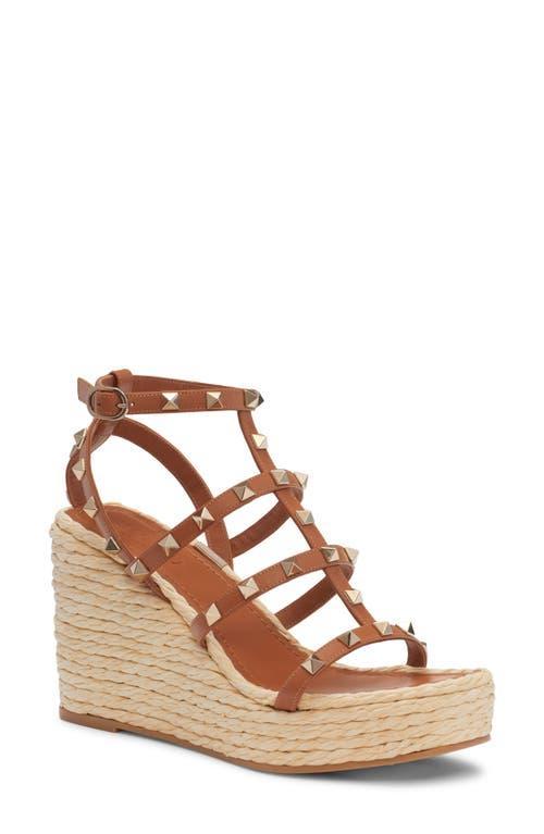 Womens Rockstud Wedge Sandals With Calfskin Straps 95MM Product Image