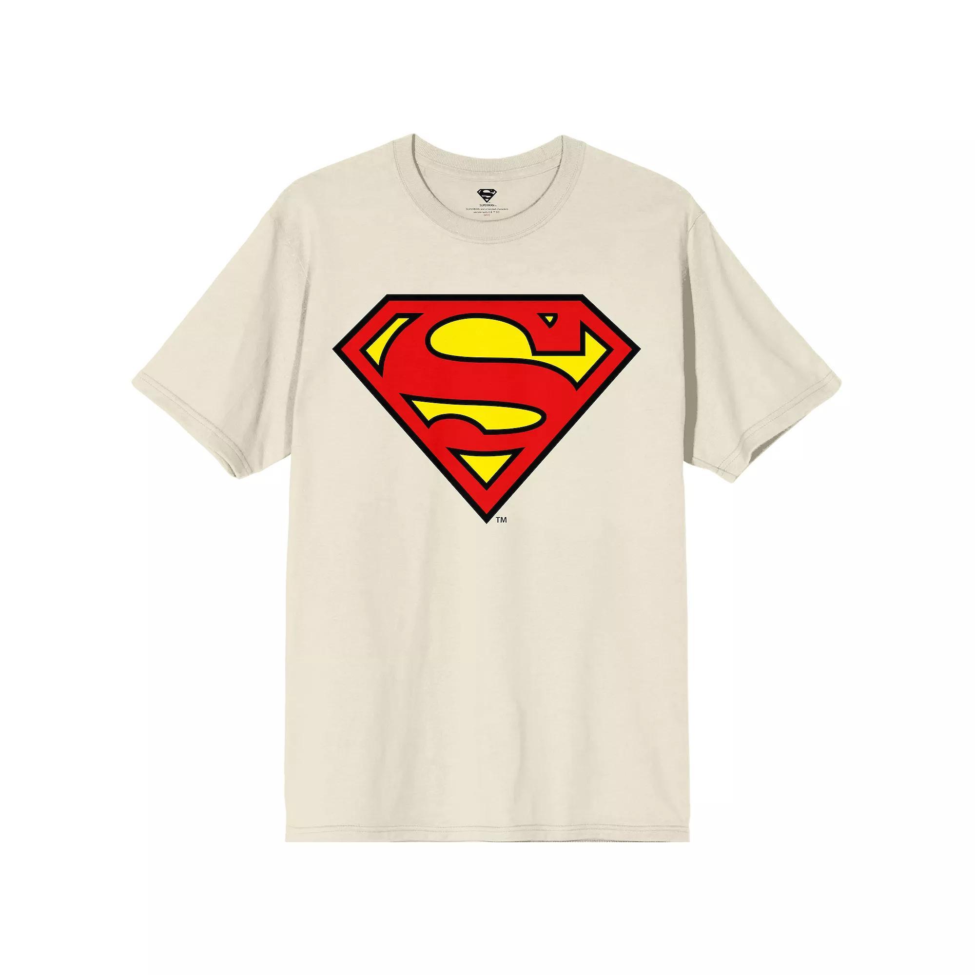 Men's Man of Steel Superman Logo Tee, Size: Small, White Product Image