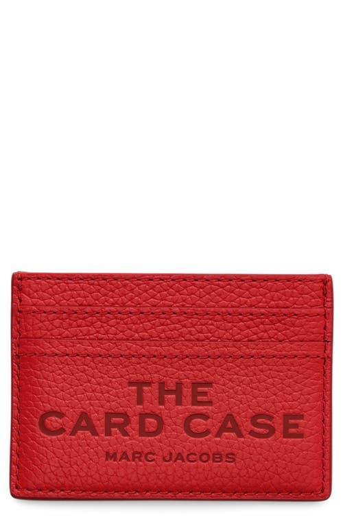 MARC JACOBS The Leather Card Case In Red Product Image