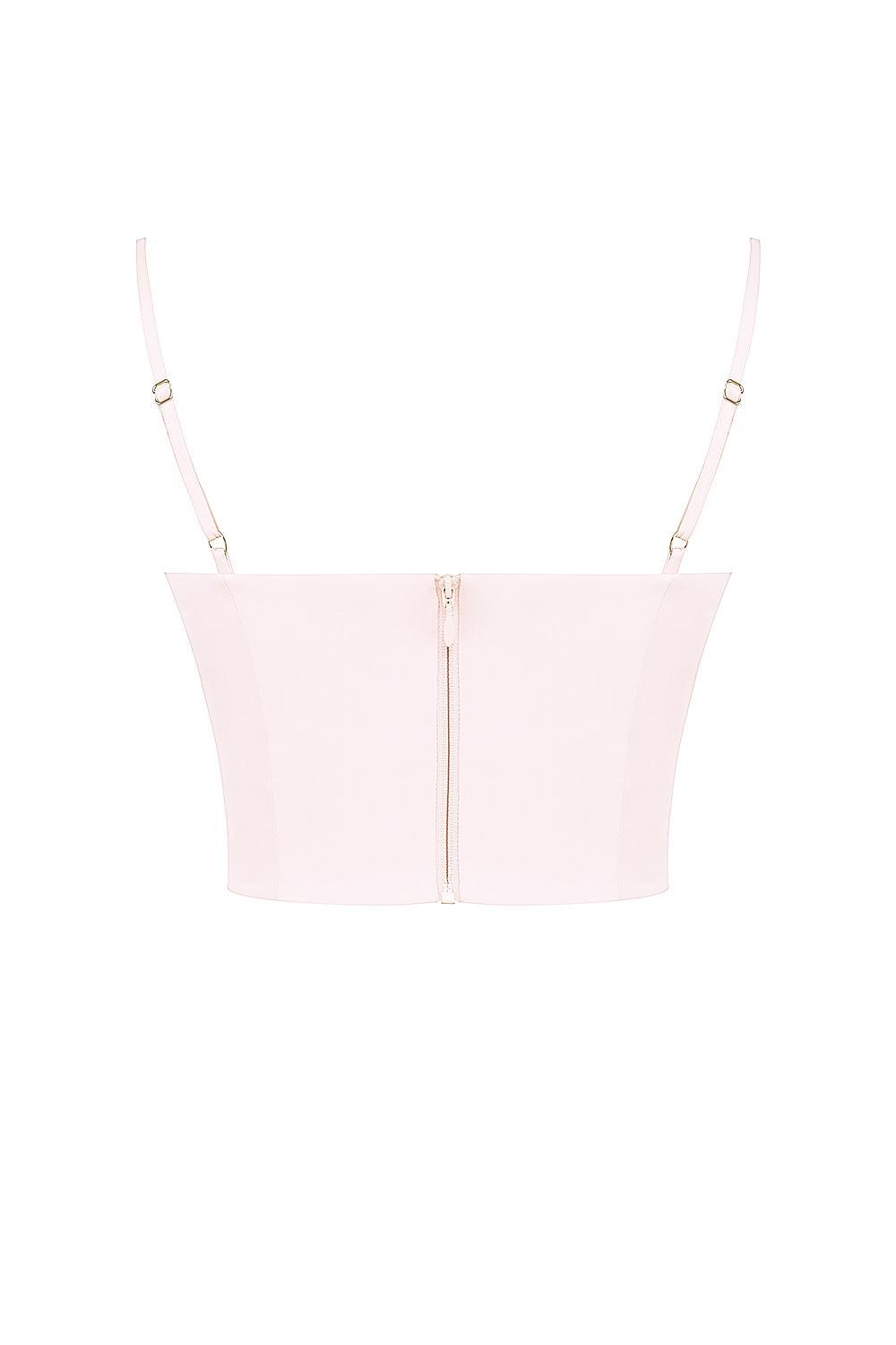 Pabla  ballerina pink cropped bralette top Product Image