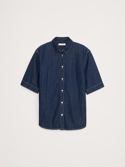 Denim Tunic Shirt Product Image