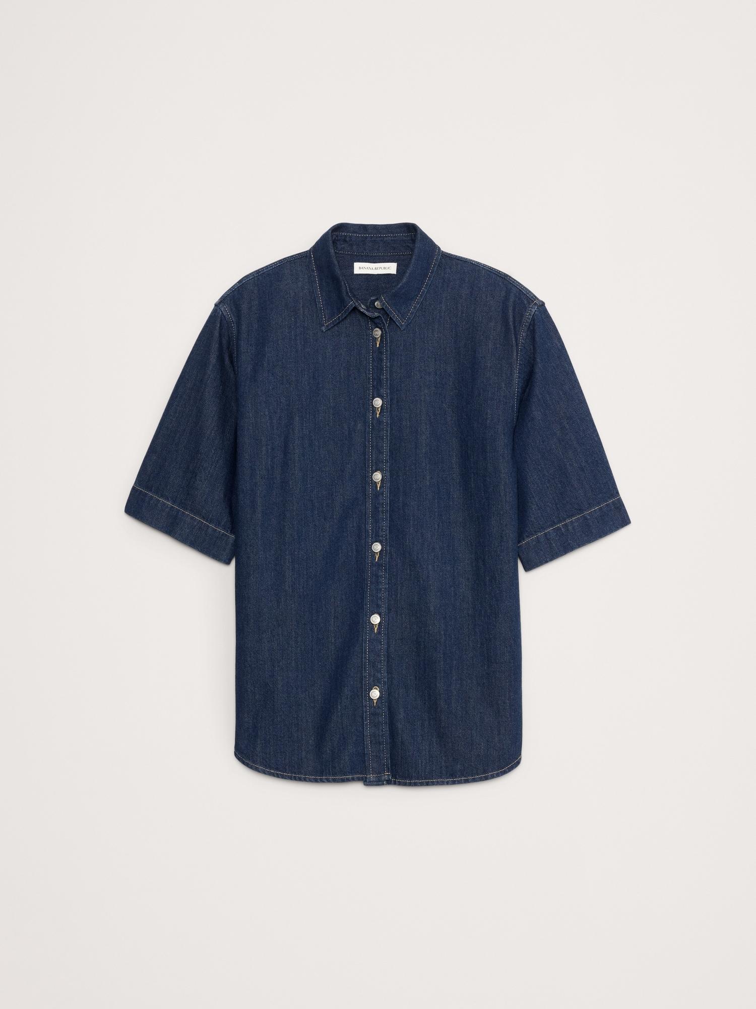 Denim Tunic Shirt Product Image
