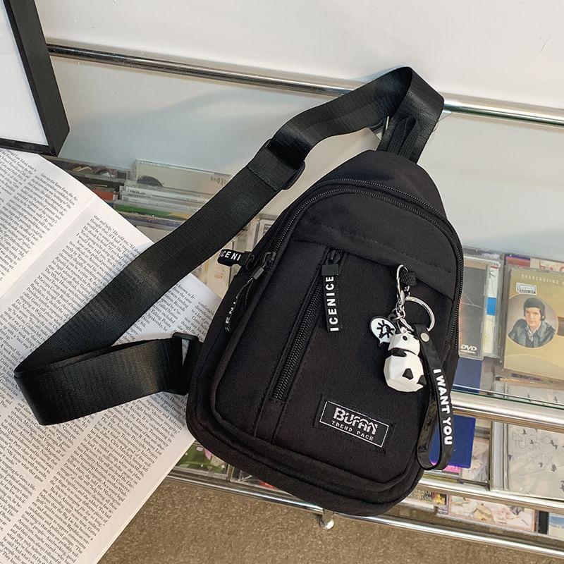 Lightweight Lettering Zip Sling Bag Product Image