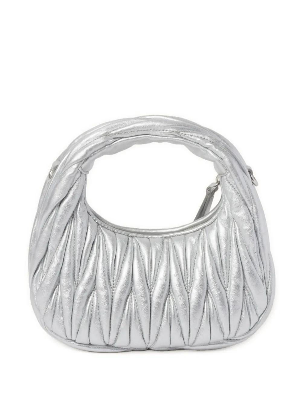 MIU MIU Wander Mini Bag In Silver Product Image