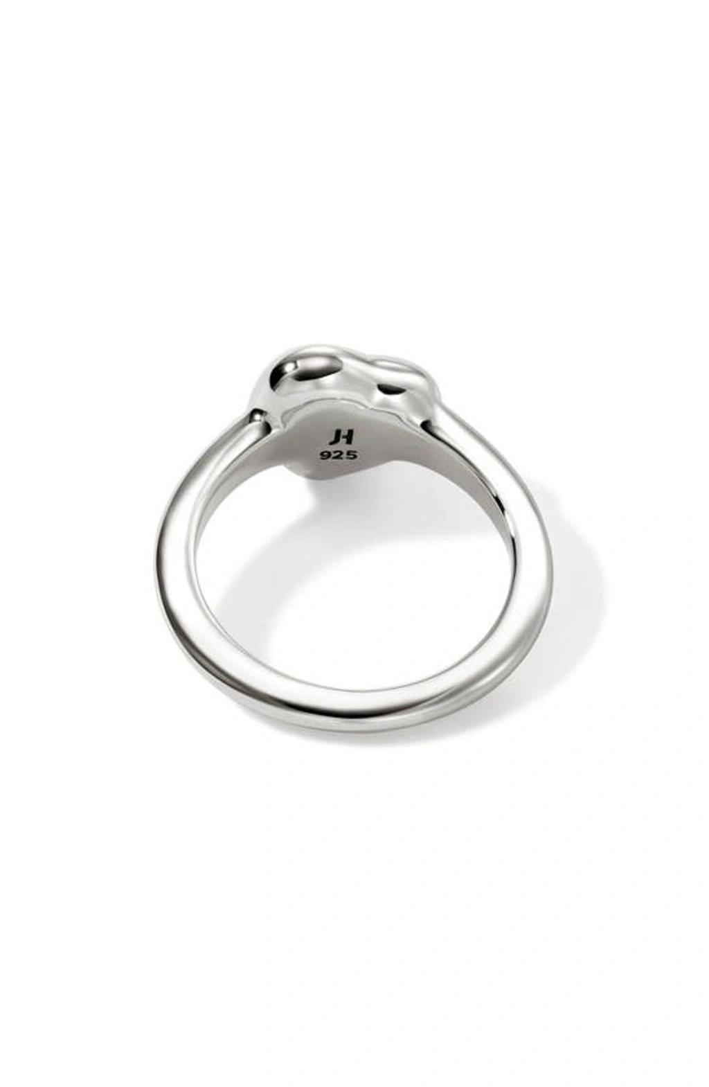 JOHN HARDY Women's Pebble Sterling Silver & 0.22 Tcw Diamond Heart Ring Product Image