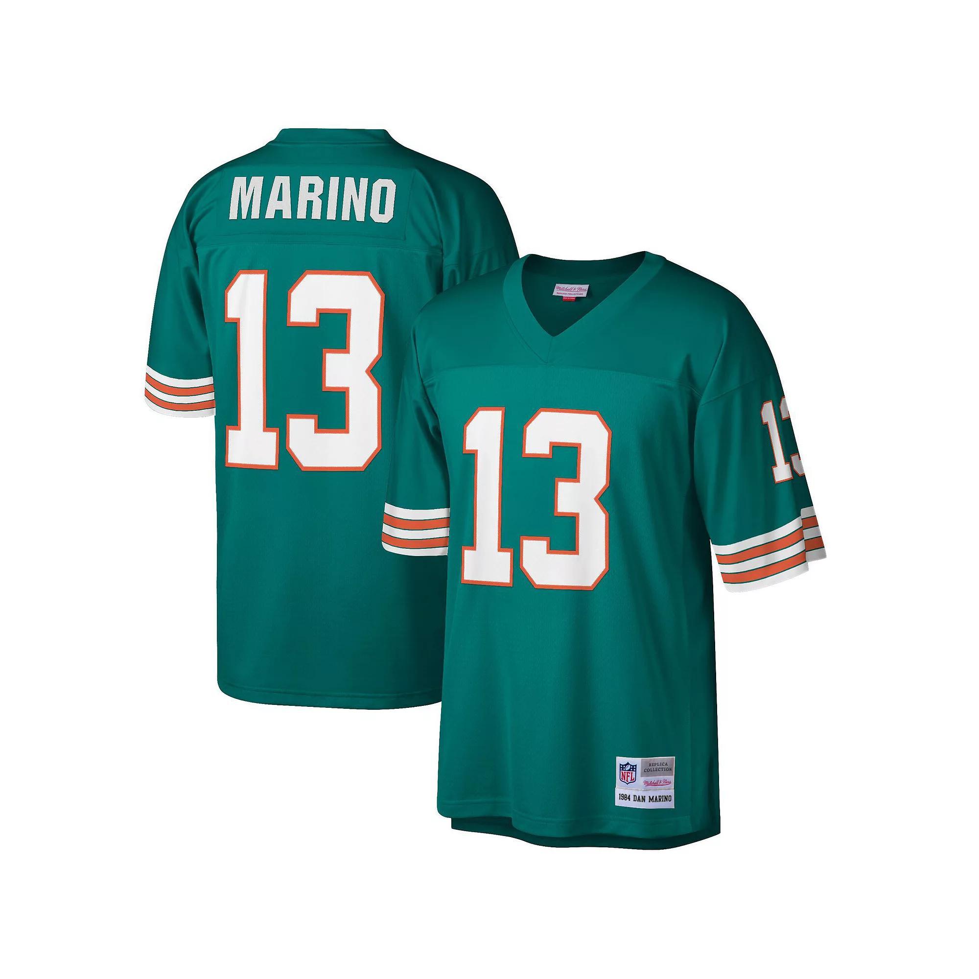 Men's Mitchell & Ness Dan Marino Aqua Miami Dolphins 1984 Retired Player Legacy Replica Jersey, Size: 5XL, Turquoise A Product Image