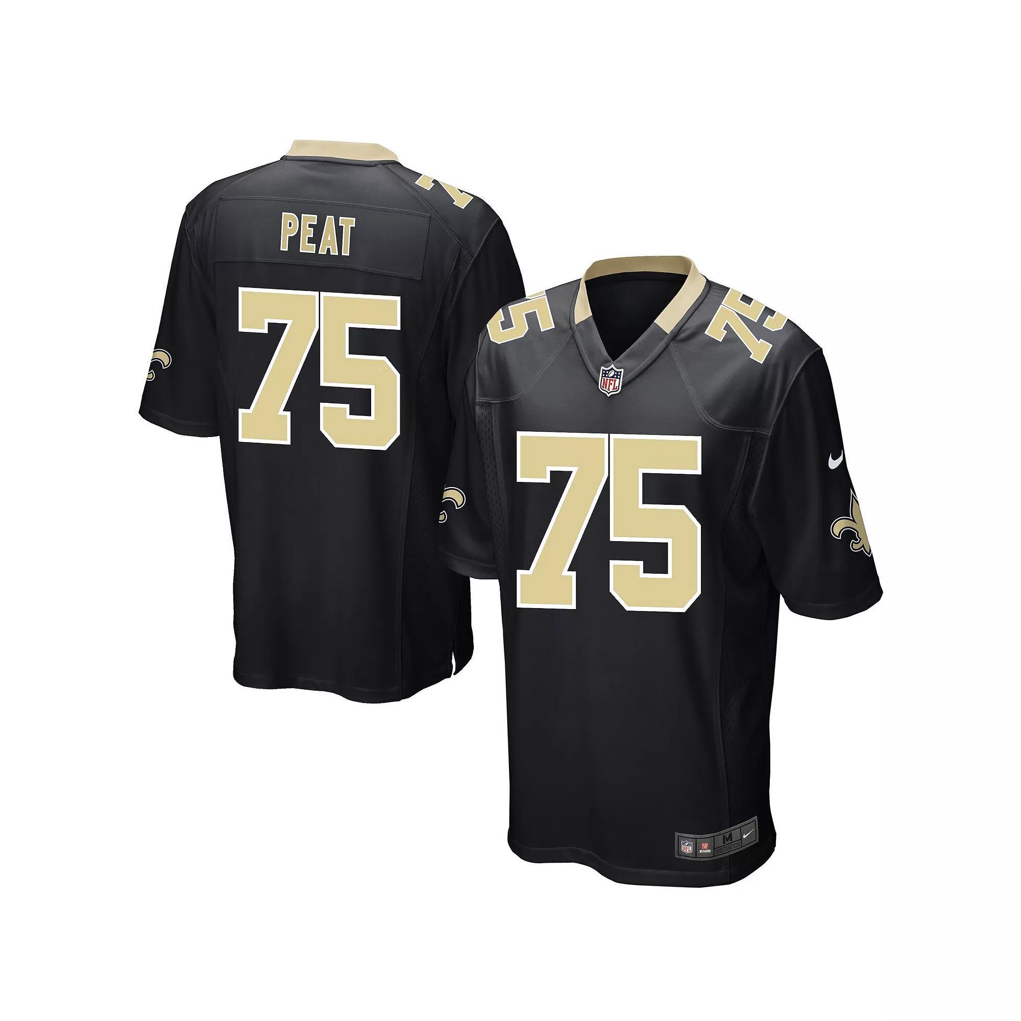 Men's Nike Andrus Peat Black New Orleans Saints Game Player Jersey, Size: 2XL Product Image