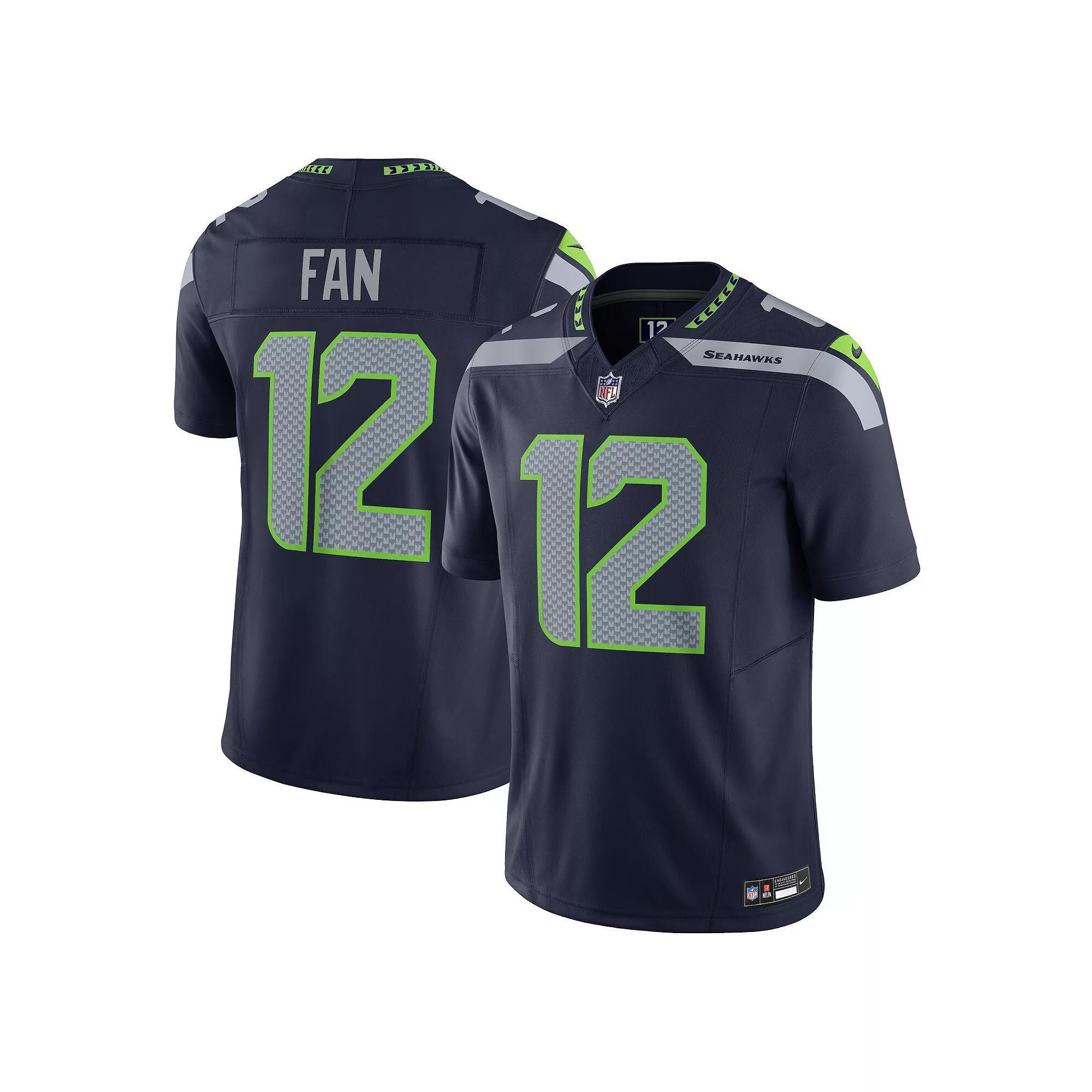 Men's Nike 12th Fan Navy Seattle Seahawks Vapor F.U.S.E. Limited Jersey,  Product Image