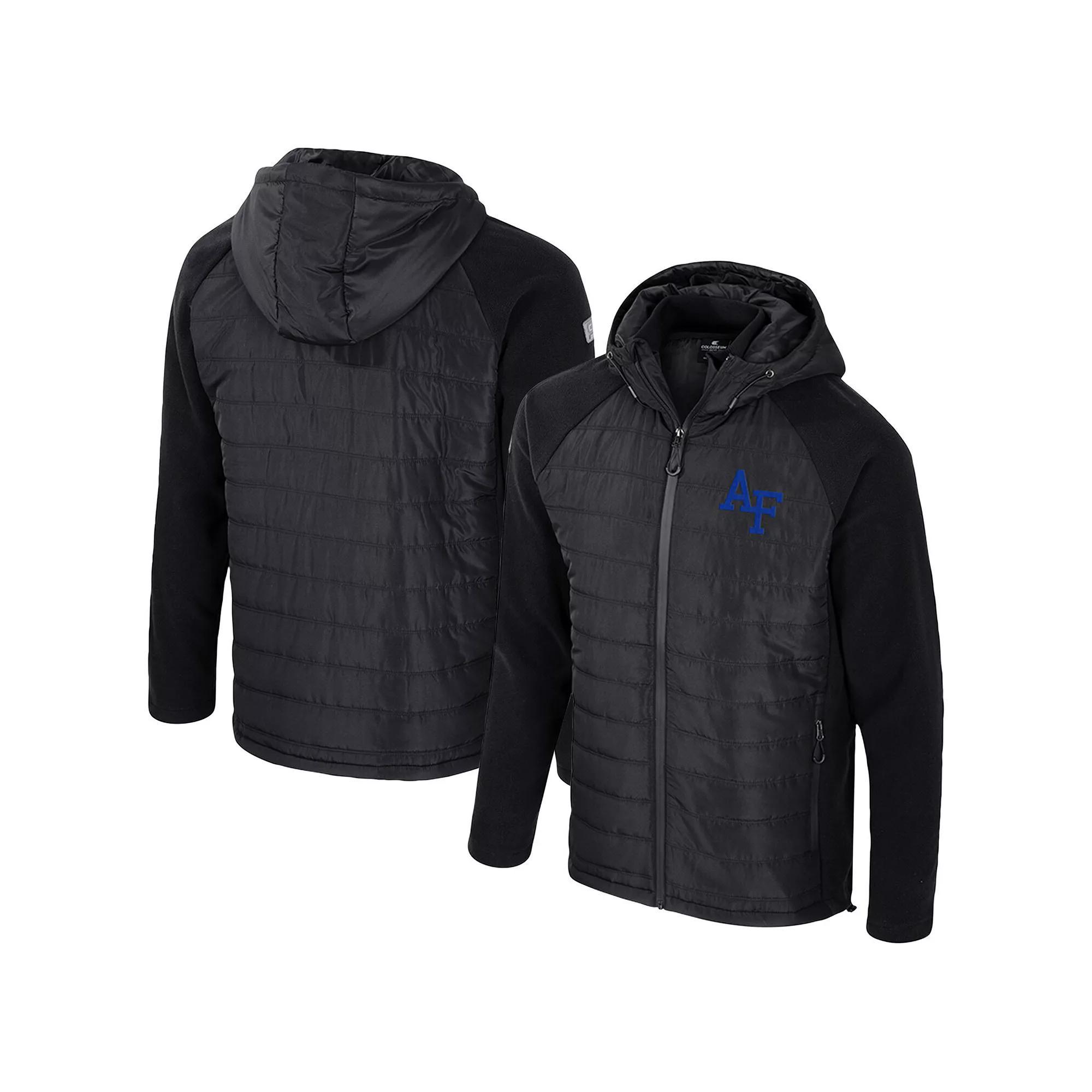 Men's Colosseum  Black Air Force Falcons Block The Sun Full-Zip Hooded Jacket, Size: XL, Afa Black Product Image